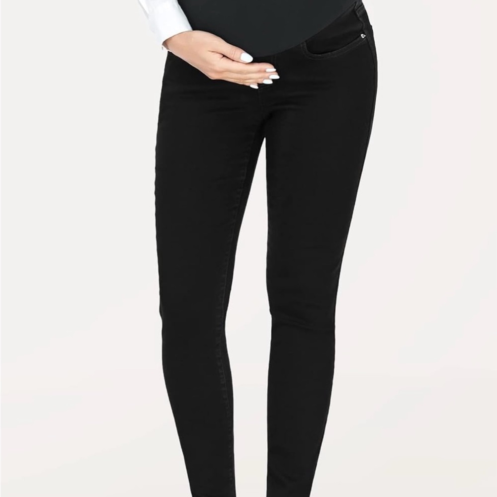 PACBREEZE Women's Maternity Jeans High Waist Denim Skinny Pants with Pockets - Picture 5 of 9